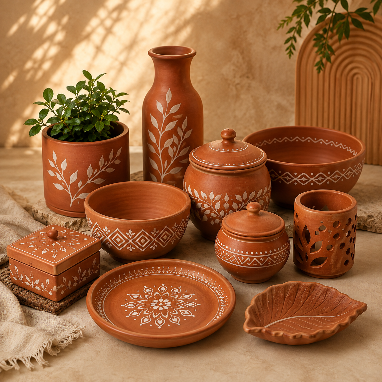 Terracotta and Paper Mache Detail